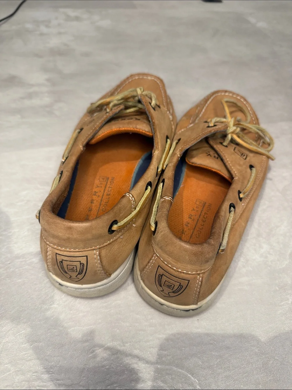 Sperry Topsider Leather Boat Shoes Tan | Men’s 9.5 | 2-Eye Casual Deck Shoes